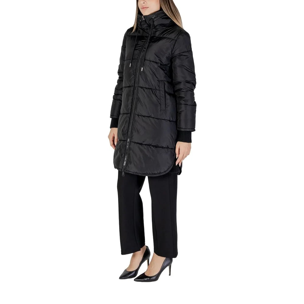 Cleré Black Polyester Jackets & Coat - IT40|S