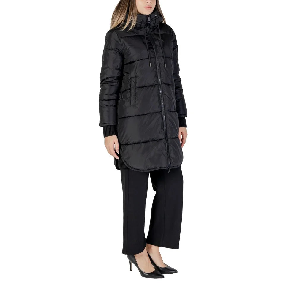 Cleré Black Polyester Jackets & Coat - IT40|S
