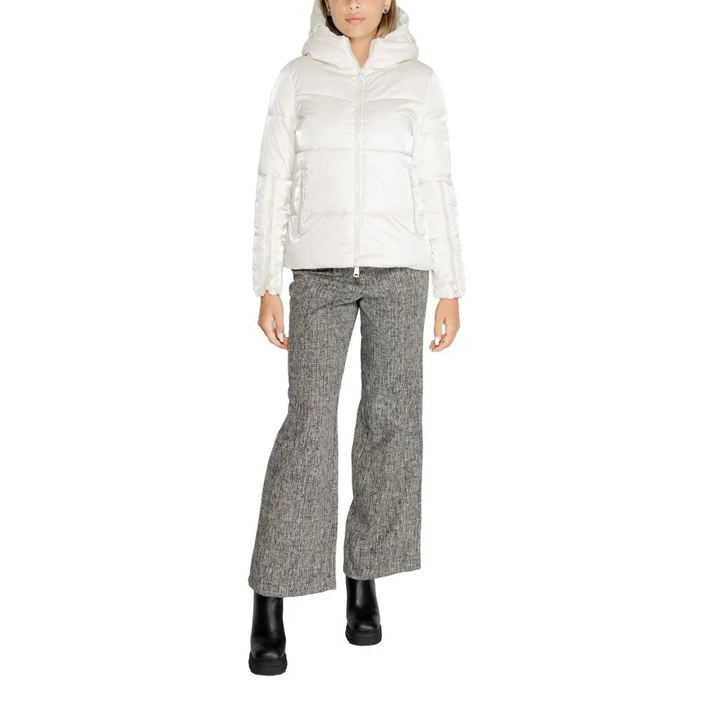 Cleré Cream Polyester Jackets & Coat