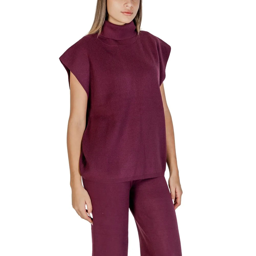 Cleré Purple Viscose Turtleneck - IT42|M