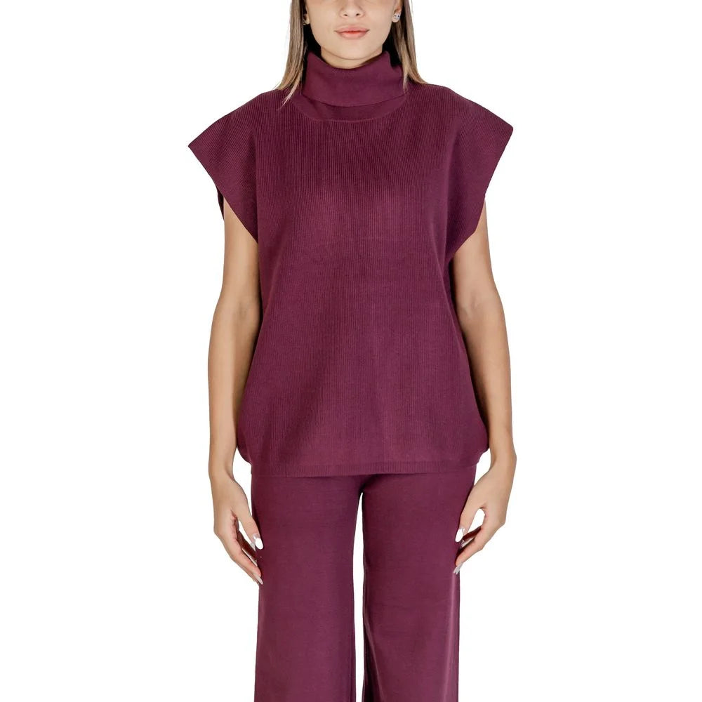Cleré Purple Viscose Turtleneck - IT42|M