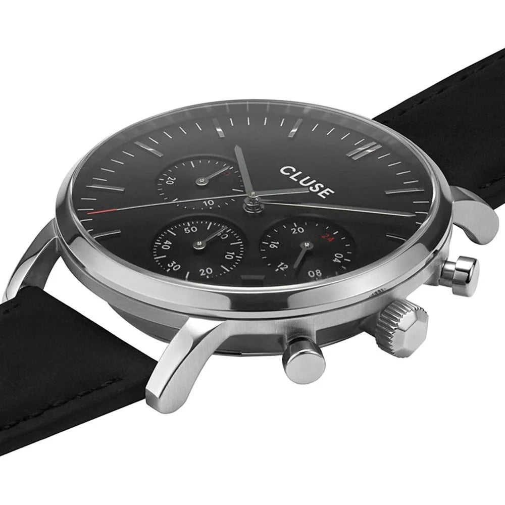 Cluse Black Leather Watch - Watches