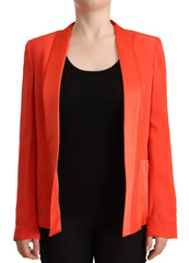 CO|TE Orange Long Sleeves Acetate Blazer Pocket Overcoat Jacket - IT42|M - Wrap Coats