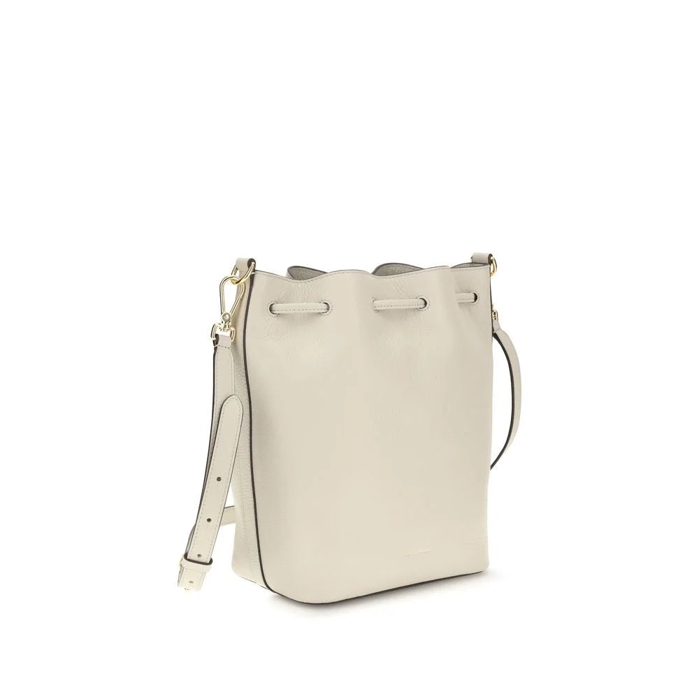Coccinelle Beige Kalbsleder Bos Taurus Bucket Bag