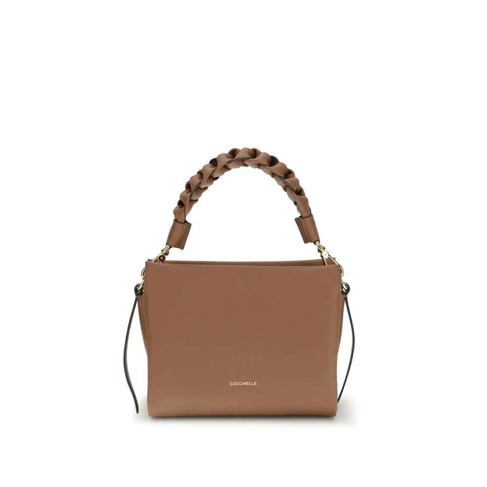 Coccinelle Beige Calf Leather Bos Taurus Handbag