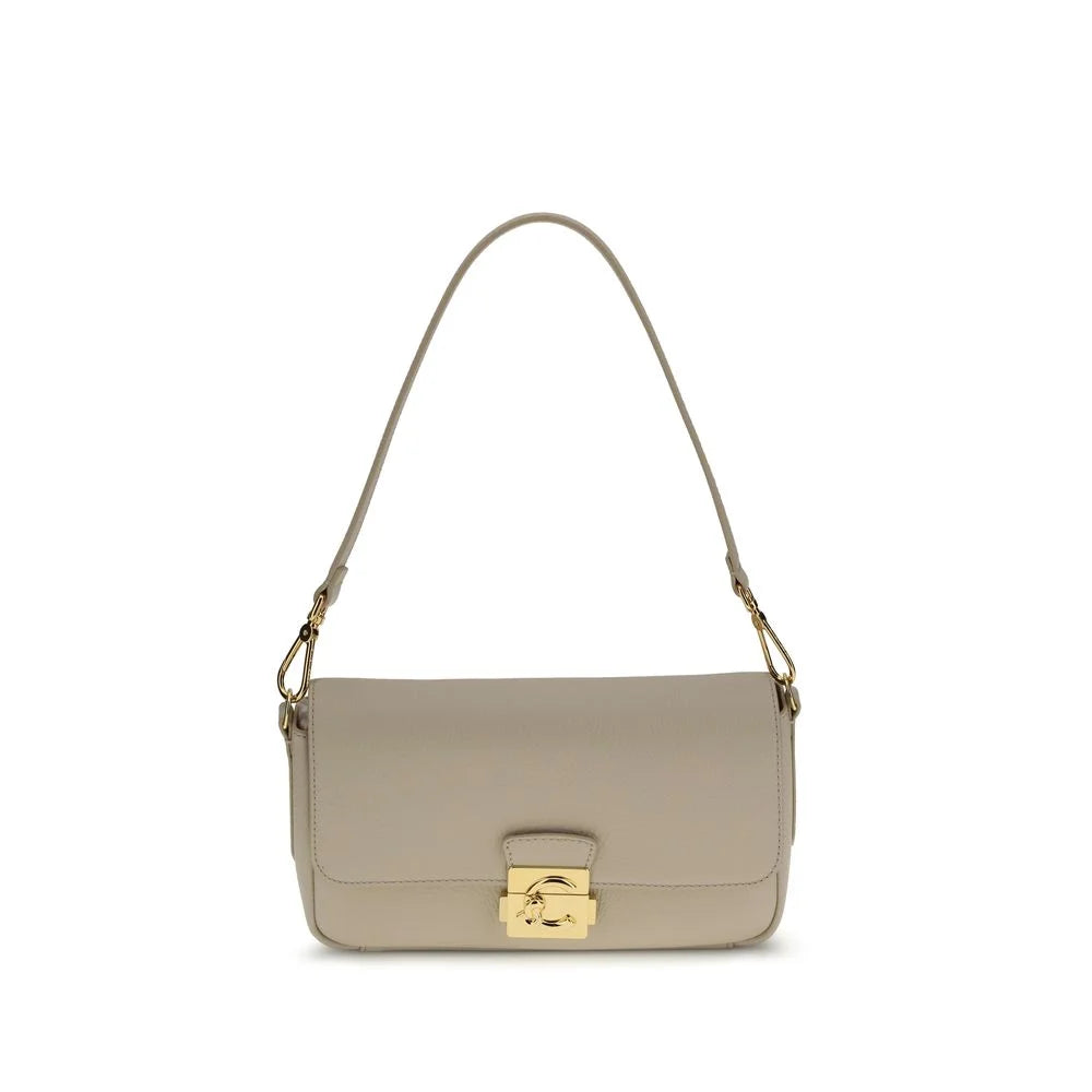 Coccinelle Beige Calf Leather Bos Taurus Shoulder Bag