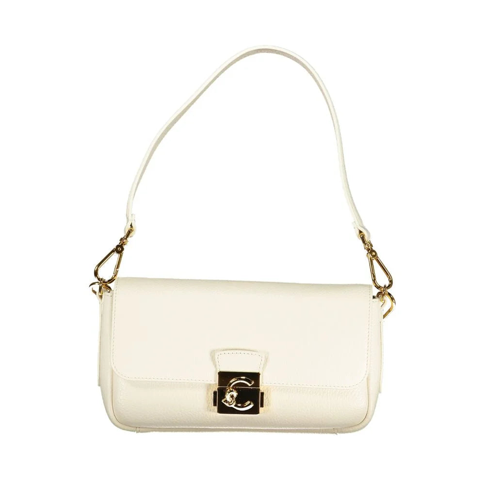 Coccinelle Bianco Pelle Womens Handbag - Shoulder Bags