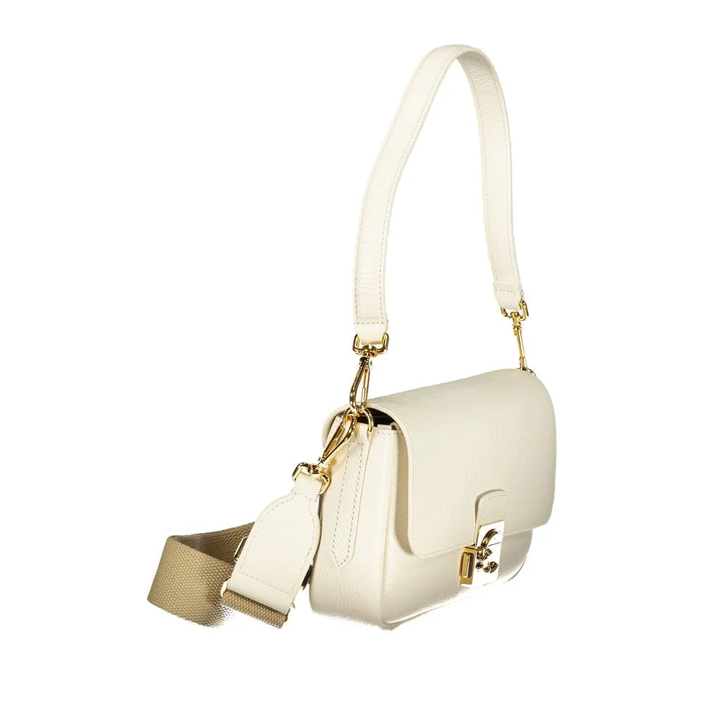 Coccinelle Bianco Pelle Womens Handbag - Shoulder Bags