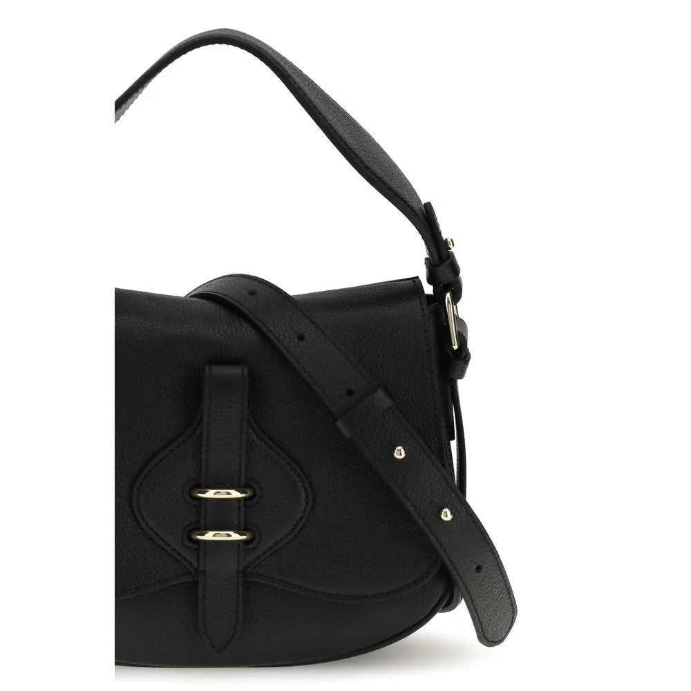 Coccinelle Black Calf Leather Bos Taurus Shoulder Bag