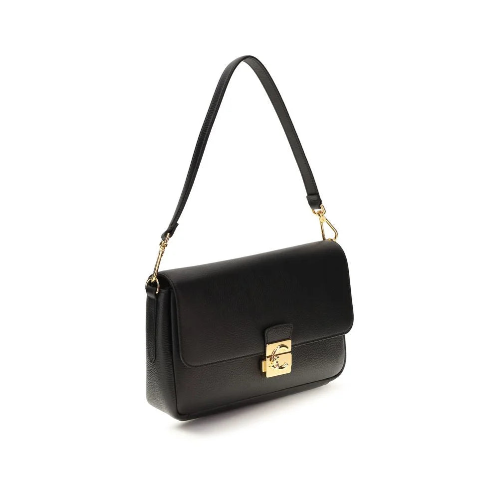 Coccinelle Black Calf Leather Bos Taurus Shoulder Bag