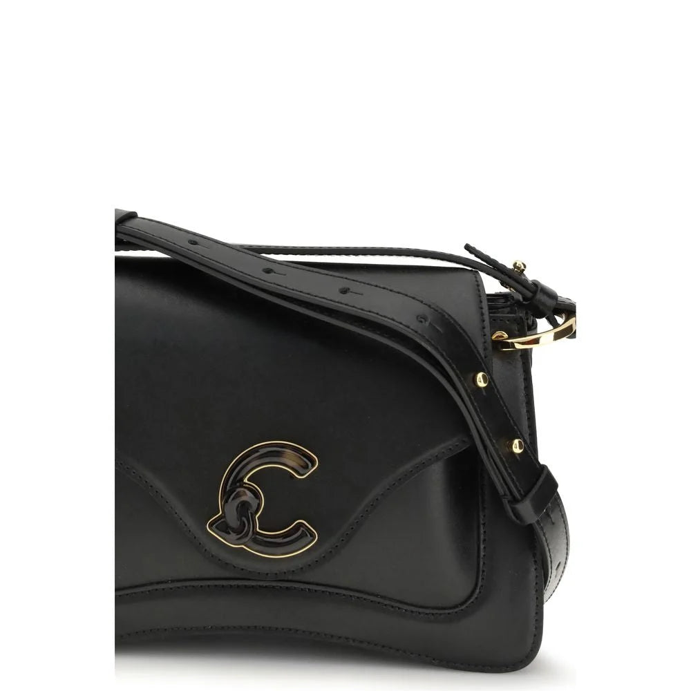 Coccinelle Black Calf Leather Bos Taurus Shoulder Bag