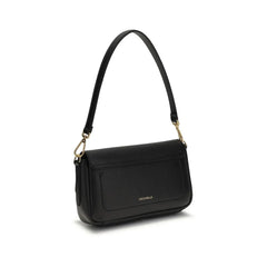 Coccinelle Black Calf Leather Bos Taurus Shoulder Bag