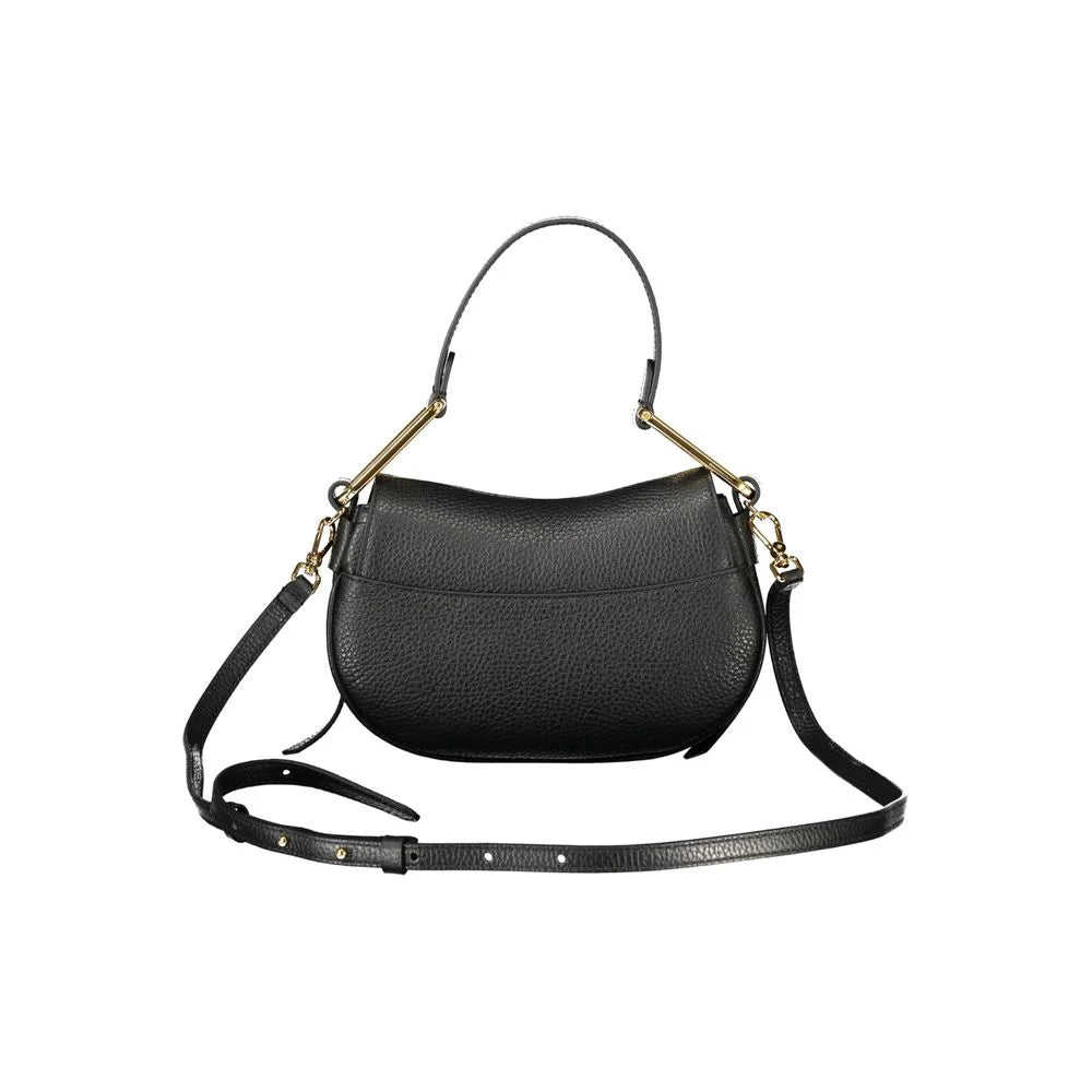 Coccinelle Black Leather Handbag - Half-Moon Bags