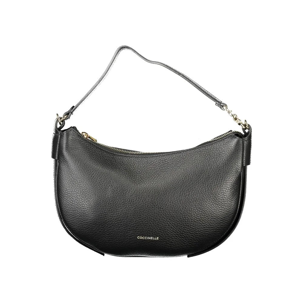 Coccinelle Black Leather Handbag - Half-Moon Bags