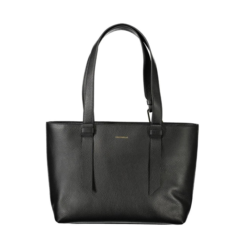Coccinelle Black Leather Handbag - Shopper Bags