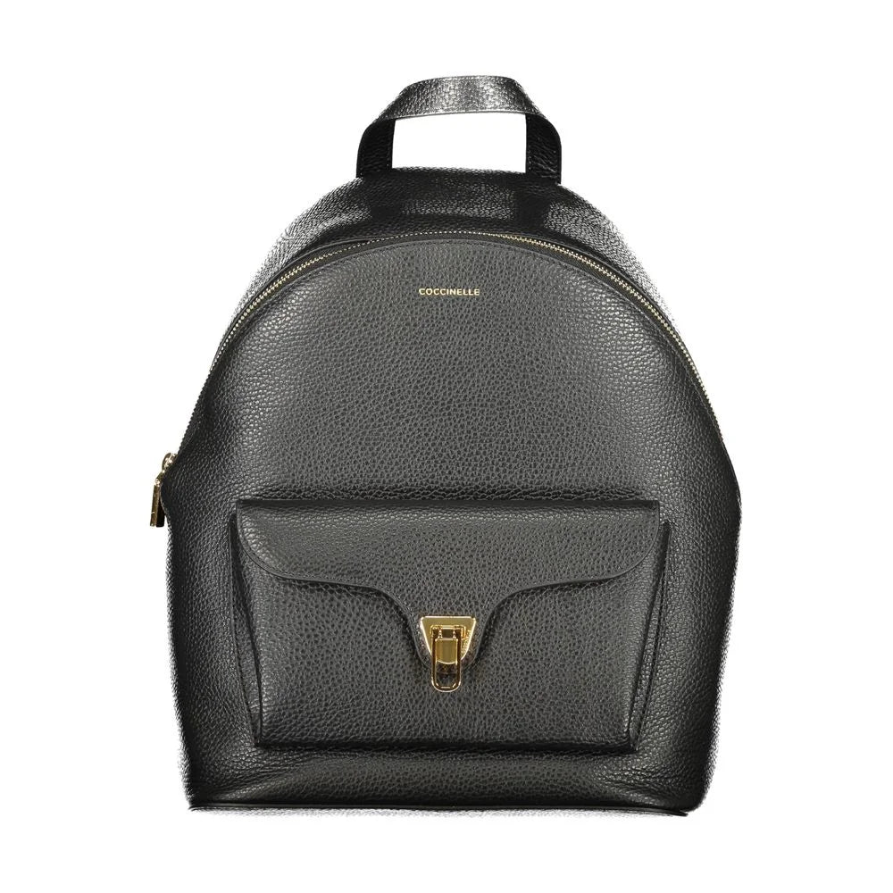 Coccinelle Black Leather Women Backpack - Backpacks
