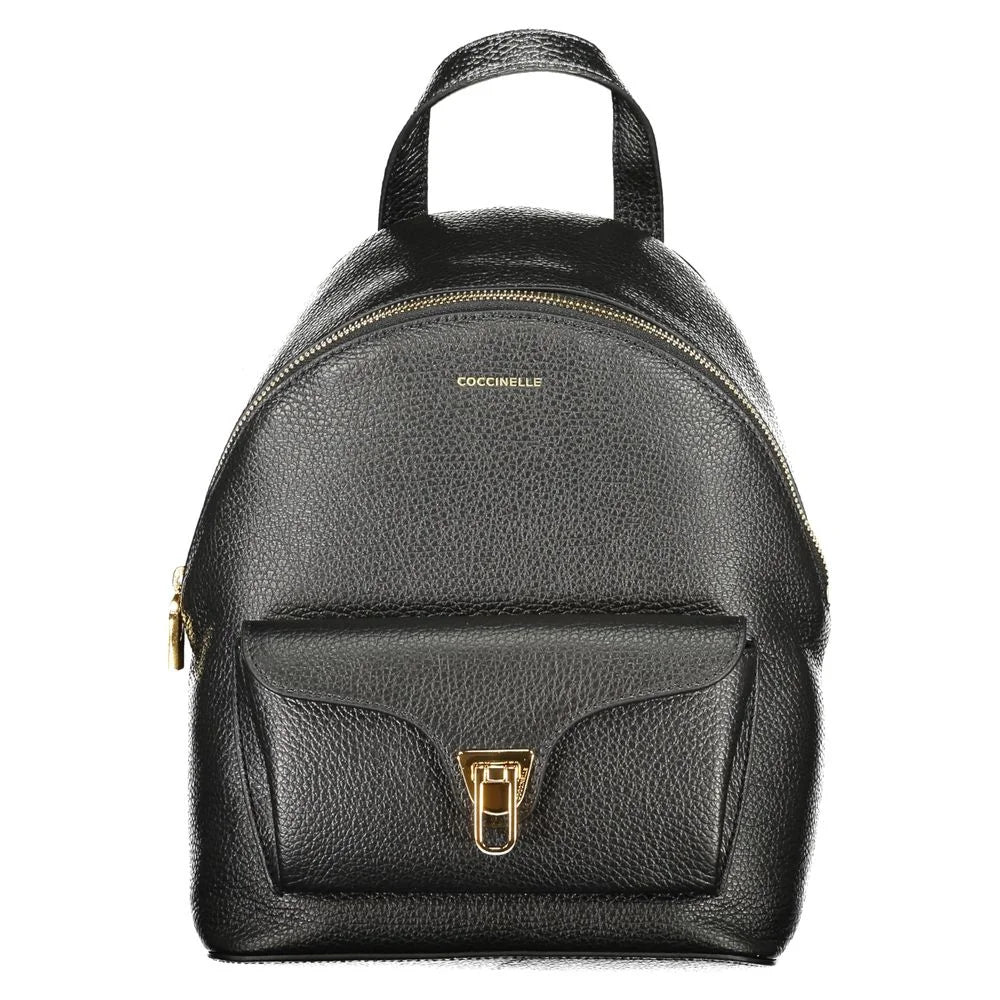 Coccinelle Black Leather Women Backpack - Backpacks