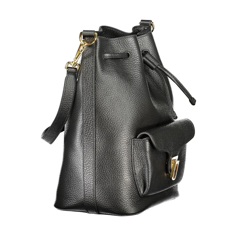 Coccinelle Black Leather Women Handbag - Bucket Bags