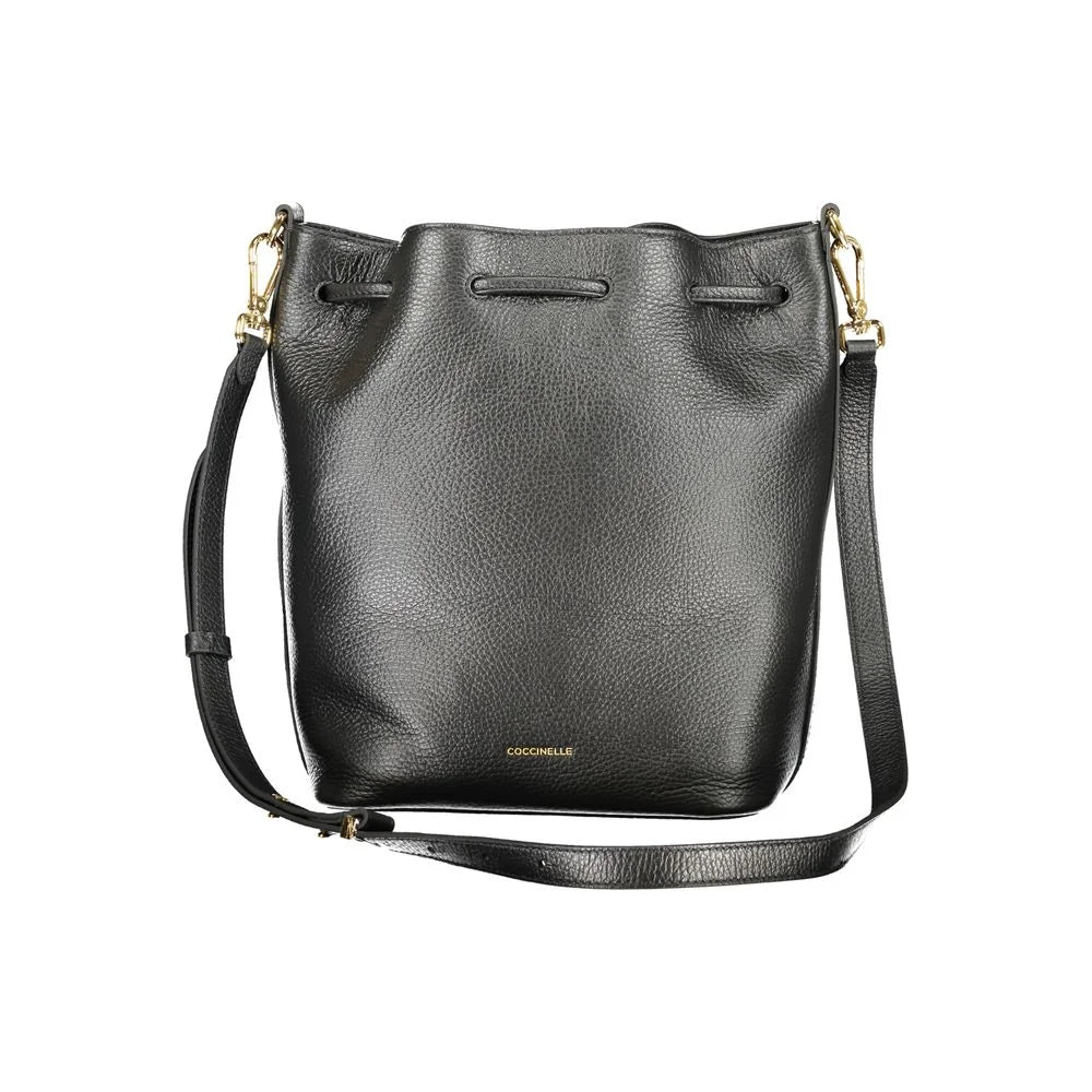 Coccinelle Black Leather Women Handbag - Bucket Bags