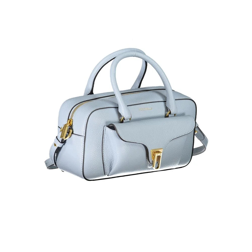 Coccinelle Blue Leather Handbag - Satchel Bags