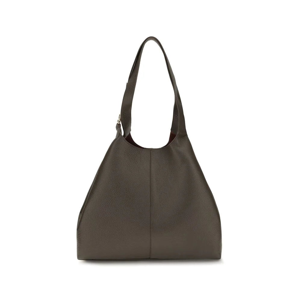 Coccinelle Schultertasche aus braunem Kalbsleder
