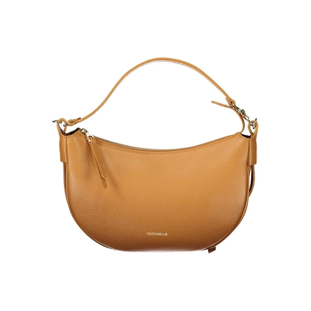 Coccinelle Brown Leather Handbag - Half-Moon Bags