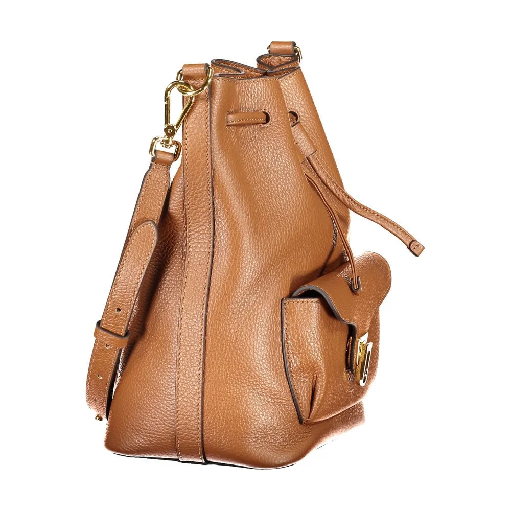 Coccinelle Brown Leather Women Handbag - Bucket Bags