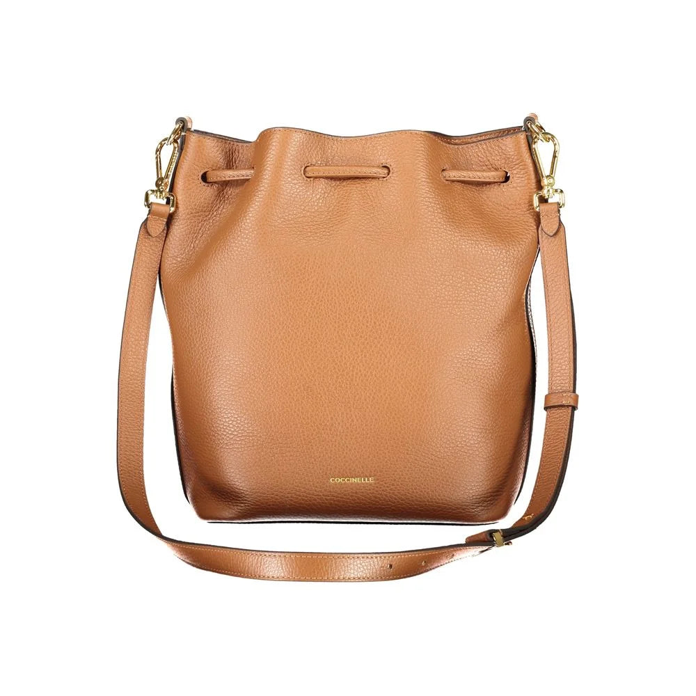 Coccinelle Brown Leather Women Handbag - Bucket Bags