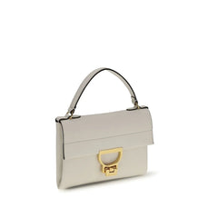 Coccinelle Cream Calf Leather Bos Taurus Handbag