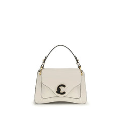 Coccinelle Cream Calf Leather Bos Taurus Shoulder Bag
