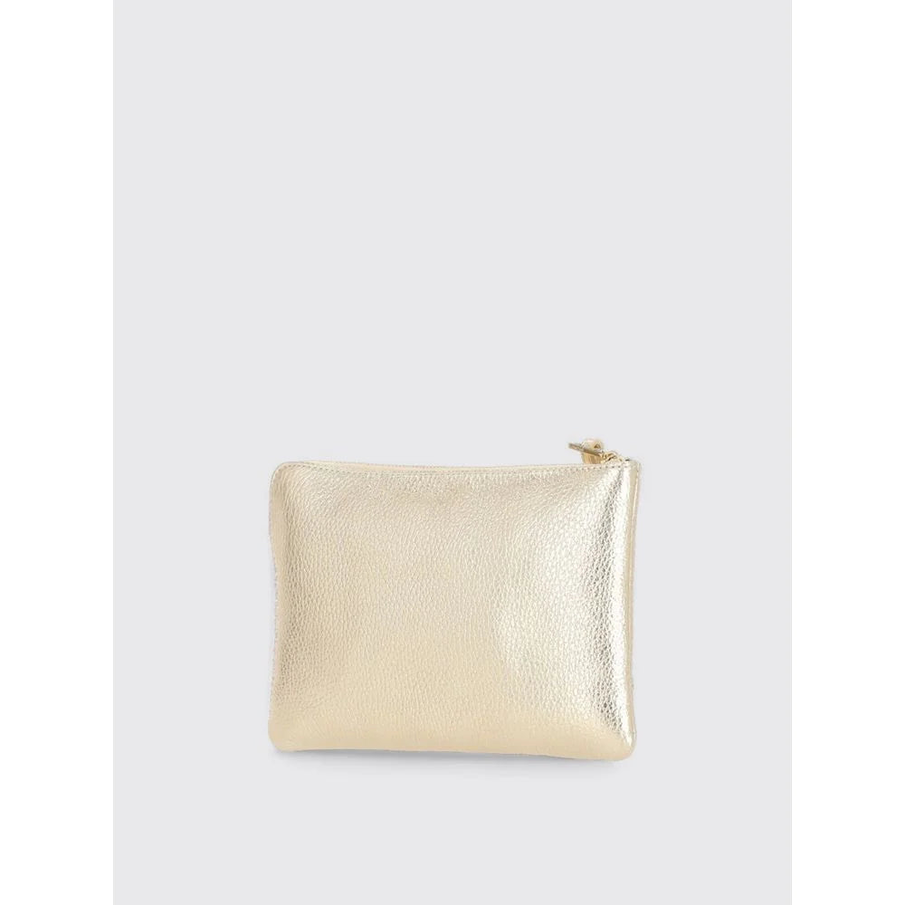 Coccinelle Gold Leather Clutch Bag