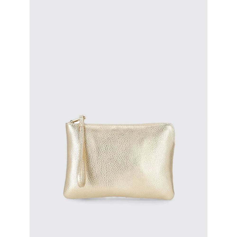 Coccinelle Gold Leather Clutch Bag