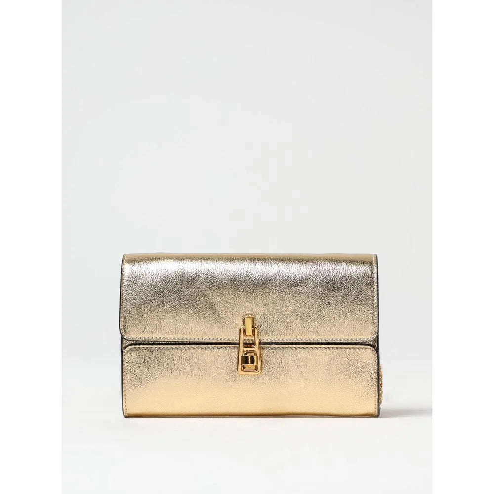 Coccinelle Gold Leather Handbag - Clutch Bags