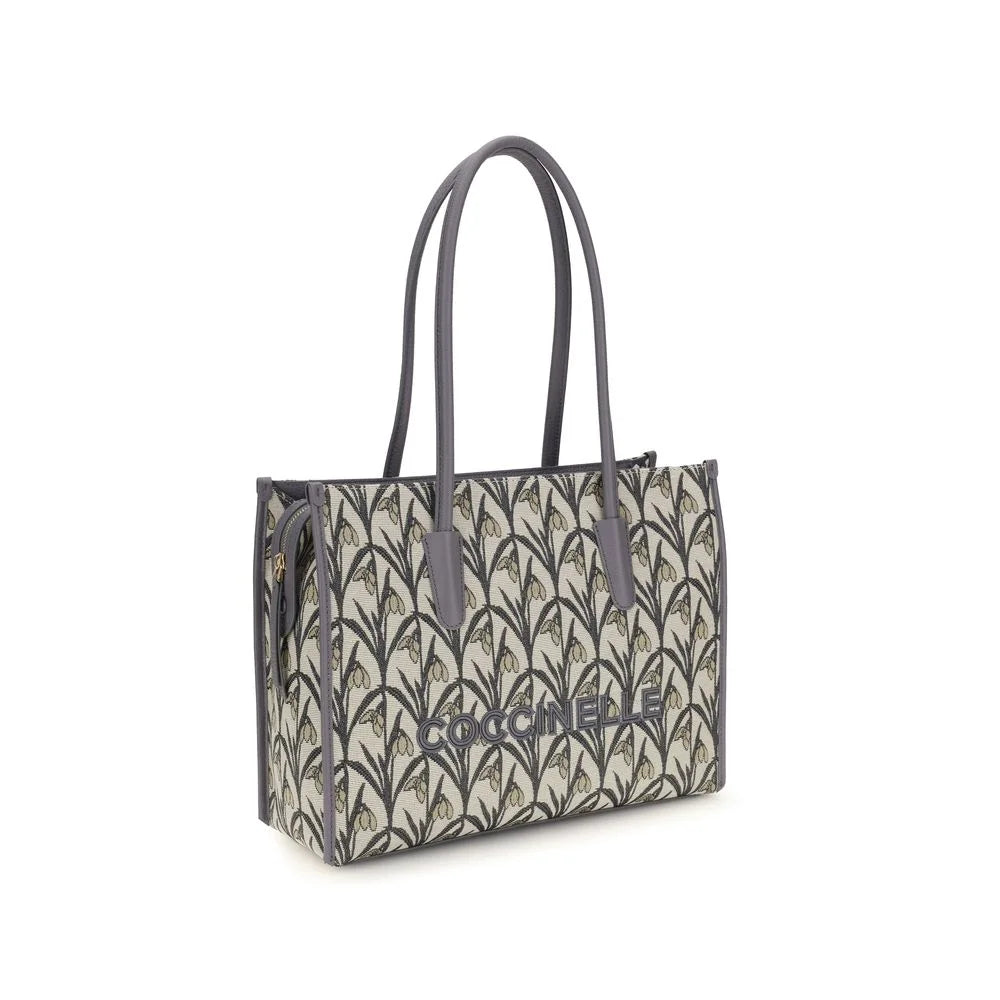 Coccinelle Gray Fabric Shoulder Bag