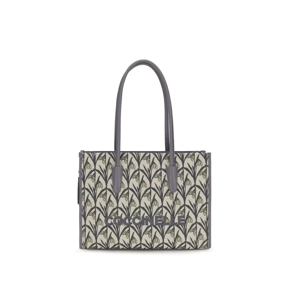 Coccinelle Gray Fabric Shoulder Bag