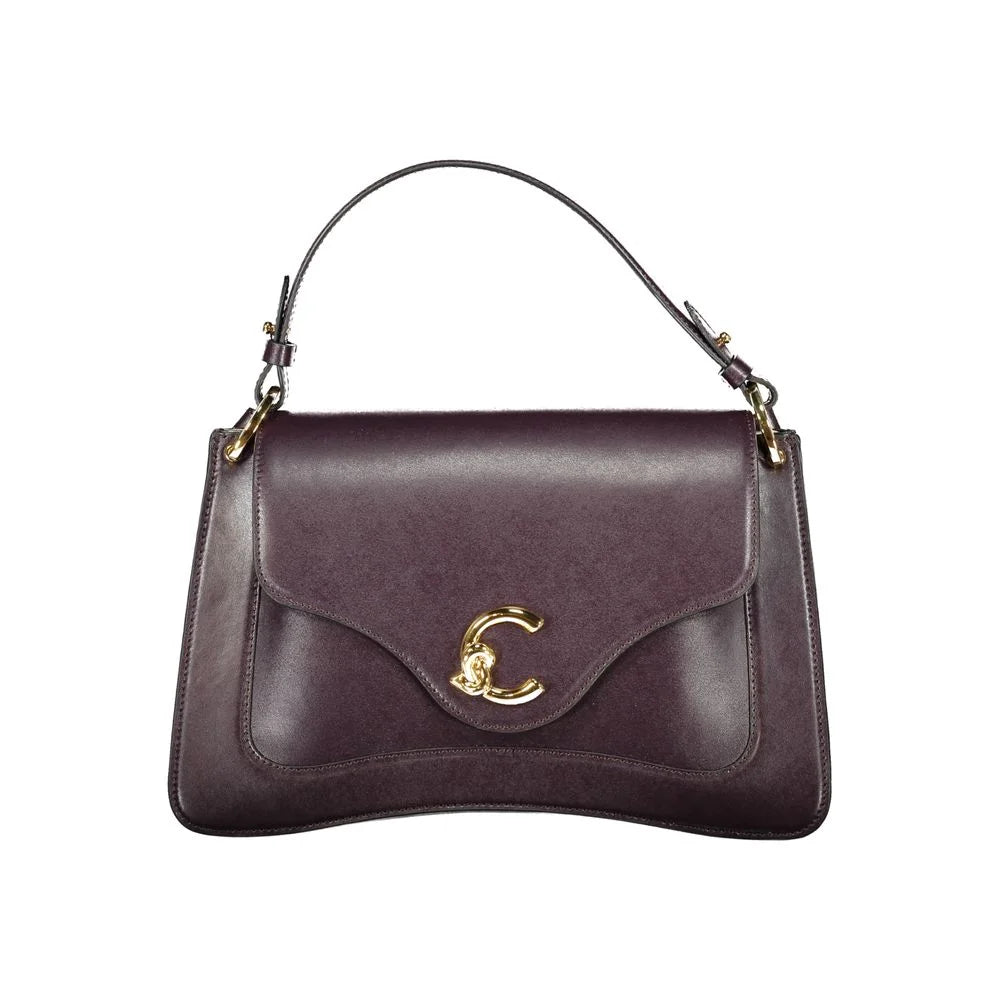Coccinelle Purple Leather Handbag - Shoulder Bags