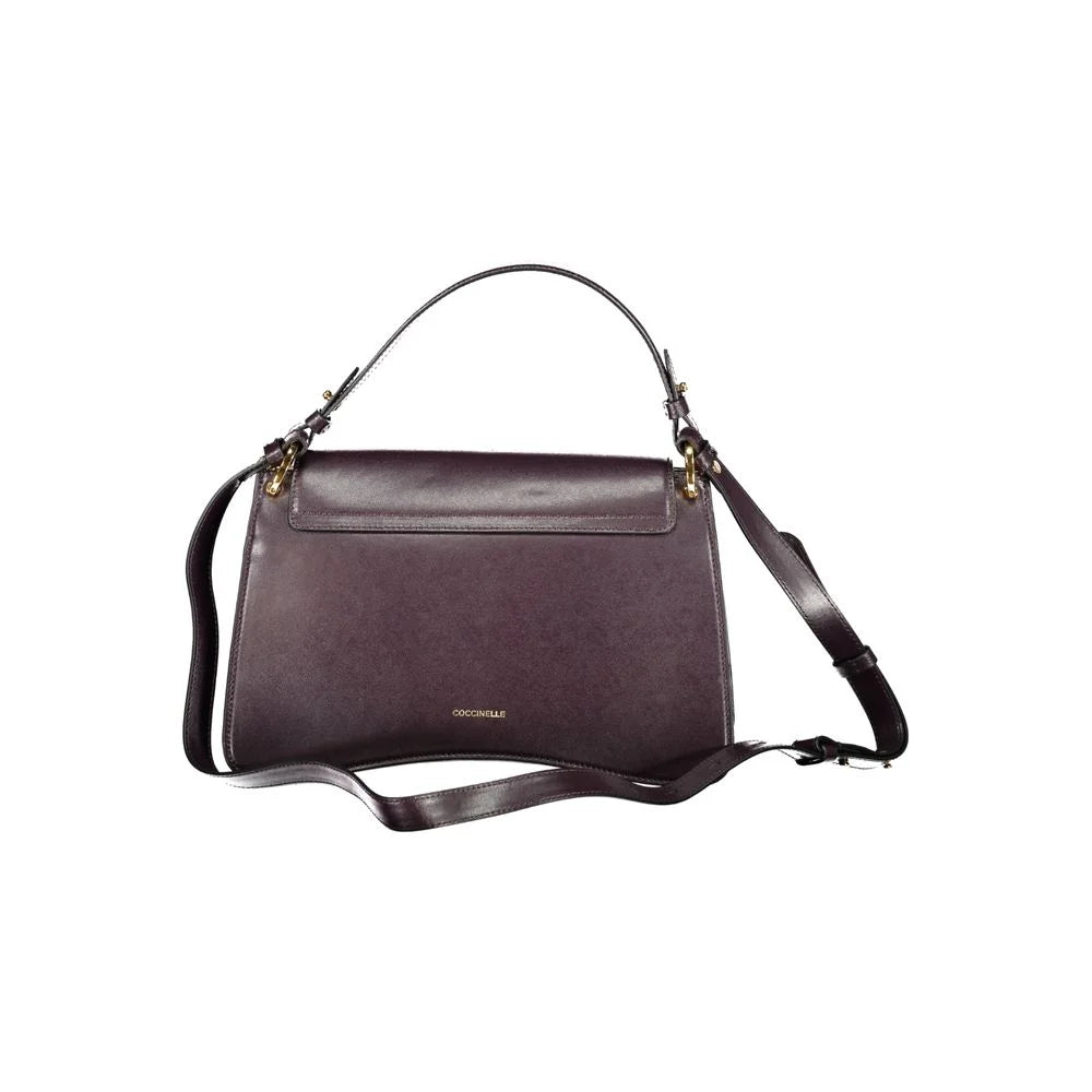 Coccinelle Purple Leather Handbag - Shoulder Bags