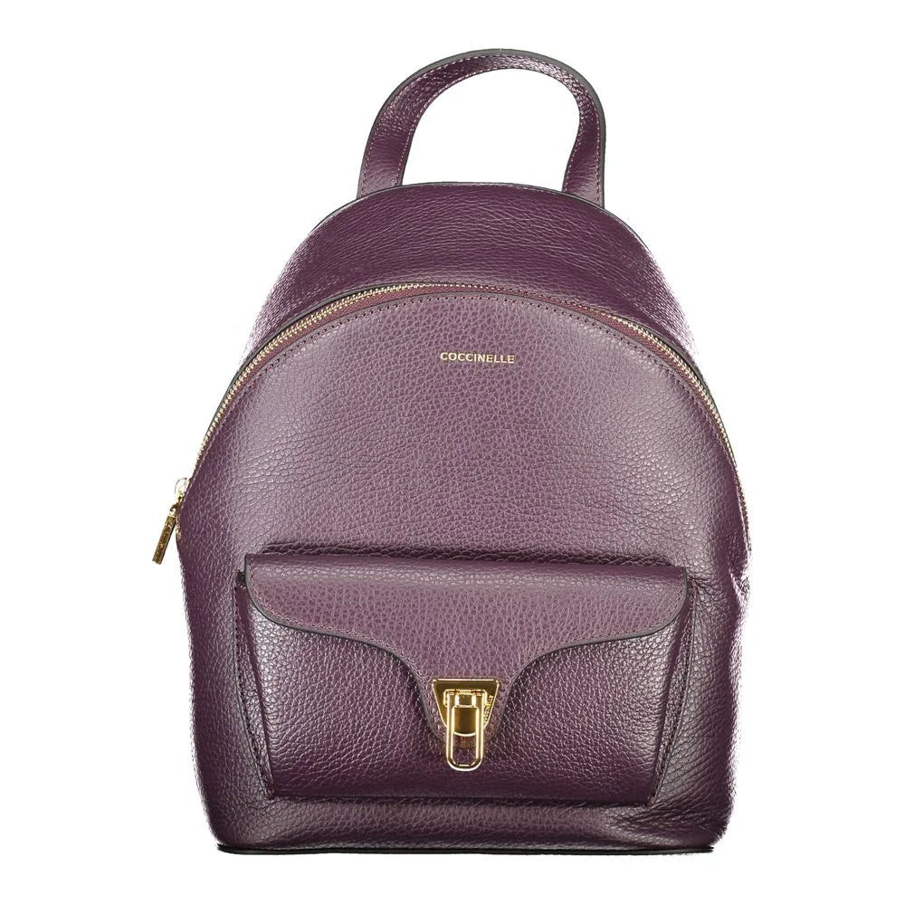 Coccinelle Purple Leather Women Backpack - Backpacks