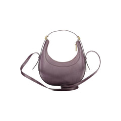 Coccinelle Purple Leather Women Handbag - Half-Moon Bags