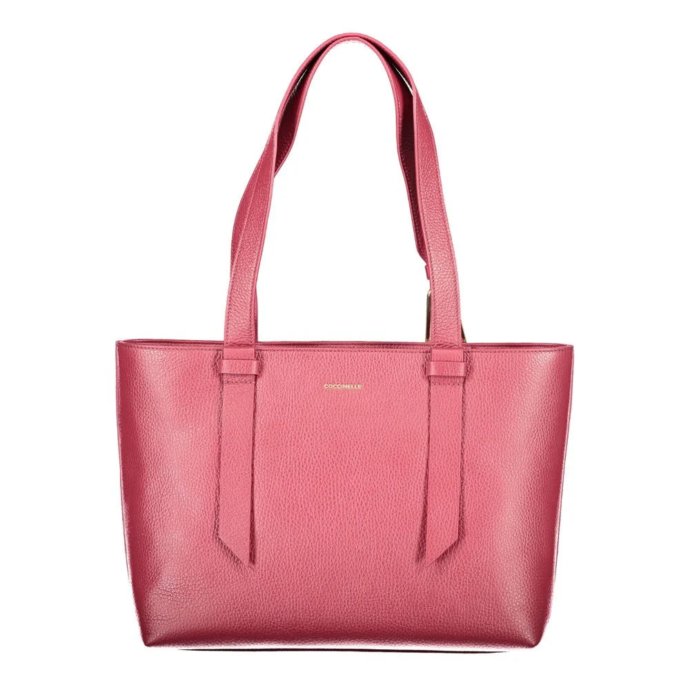 Coccinelle Purple Leather Women Handbag - Shopper Bags