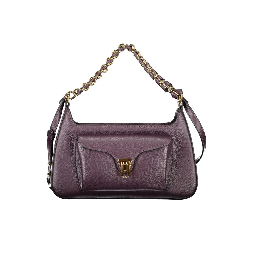 Coccinelle Purple Leather Women Handbag - Shoulder Bags