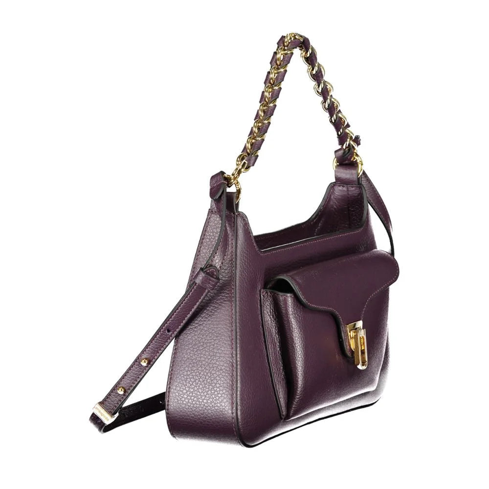 Coccinelle Purple Leather Women Handbag - Shoulder Bags
