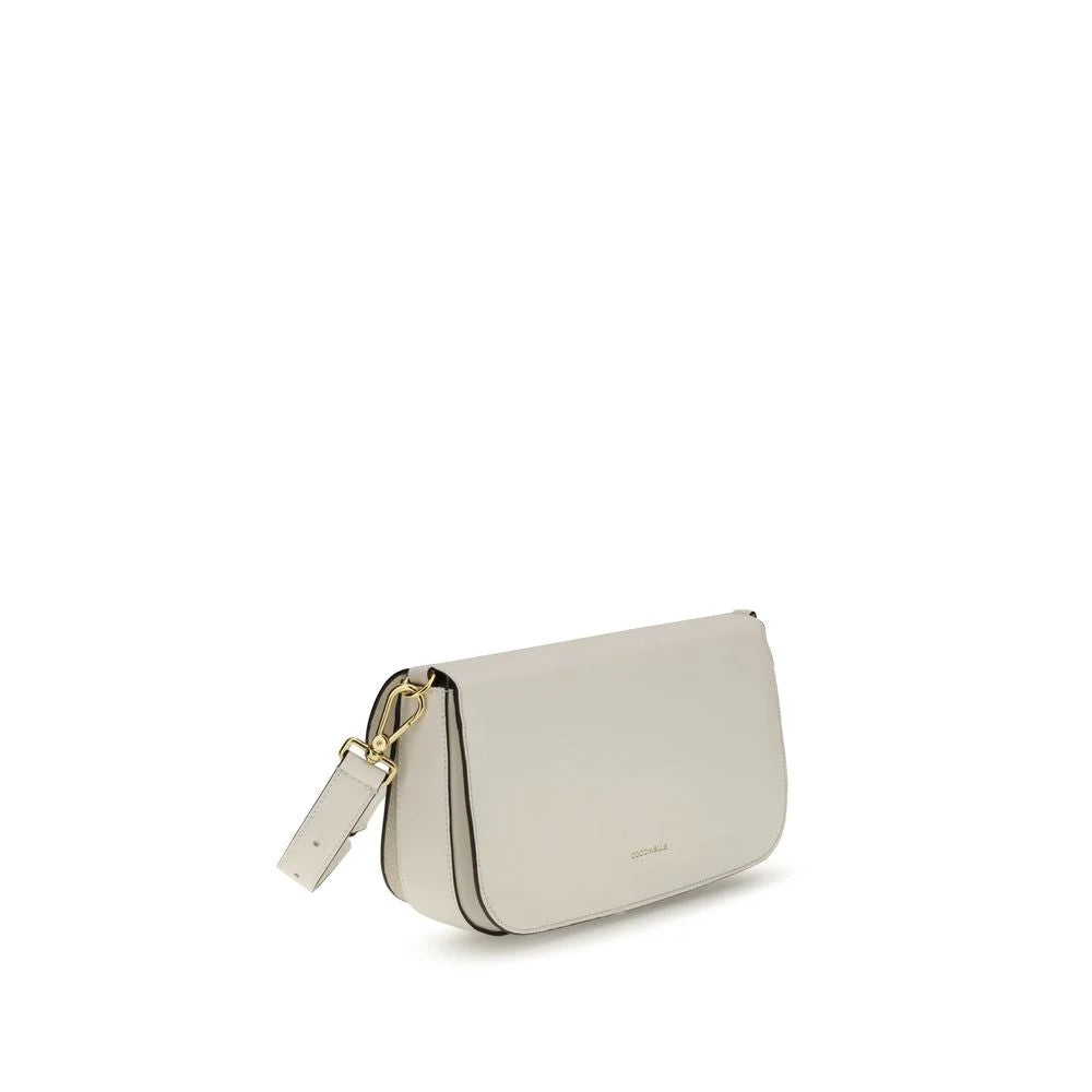 Coccinelle White Calf Leather Bos Taurus Shoulder Bag