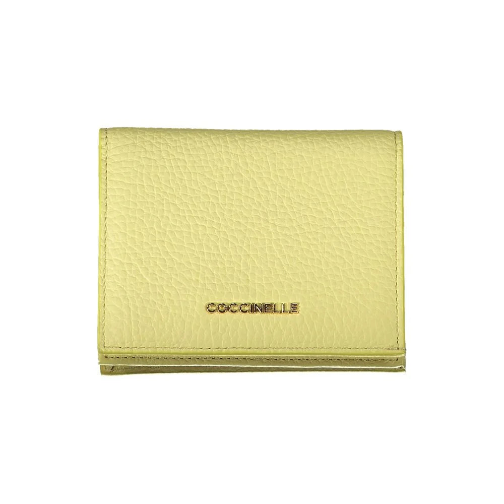Coccinelle Yellow Leather Wallet - Wallets