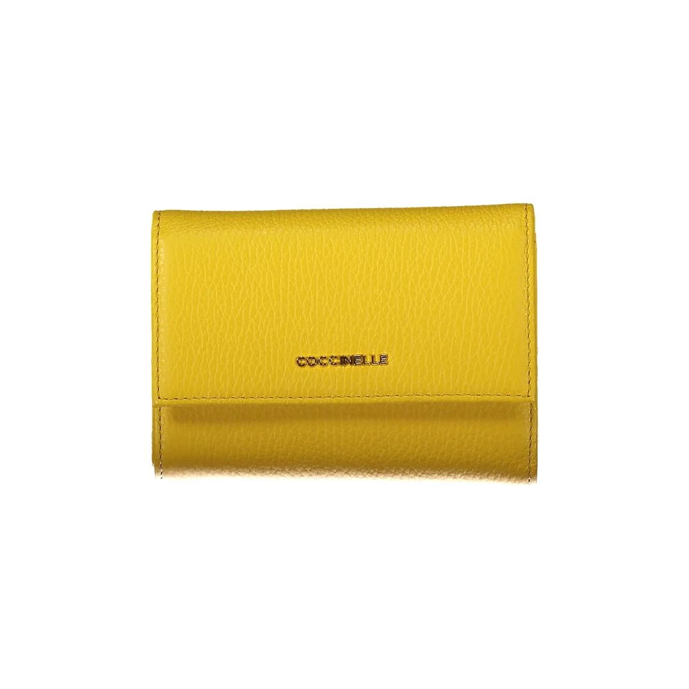 Coccinelle Yellow Leather Wallet - Wallets