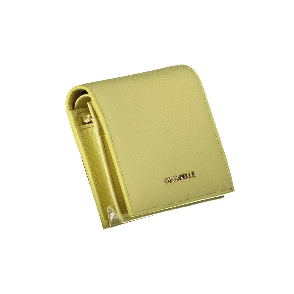 Coccinelle Yellow Leather Wallet - Wallets