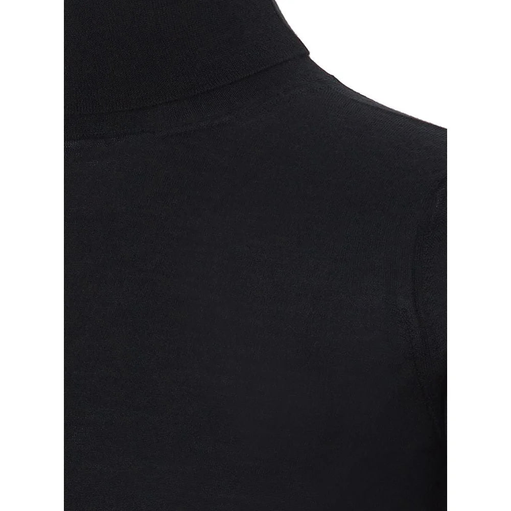 Colombo Italian Cashmere Luxury Black Sweater - IT60 | 4XL - Sweaters