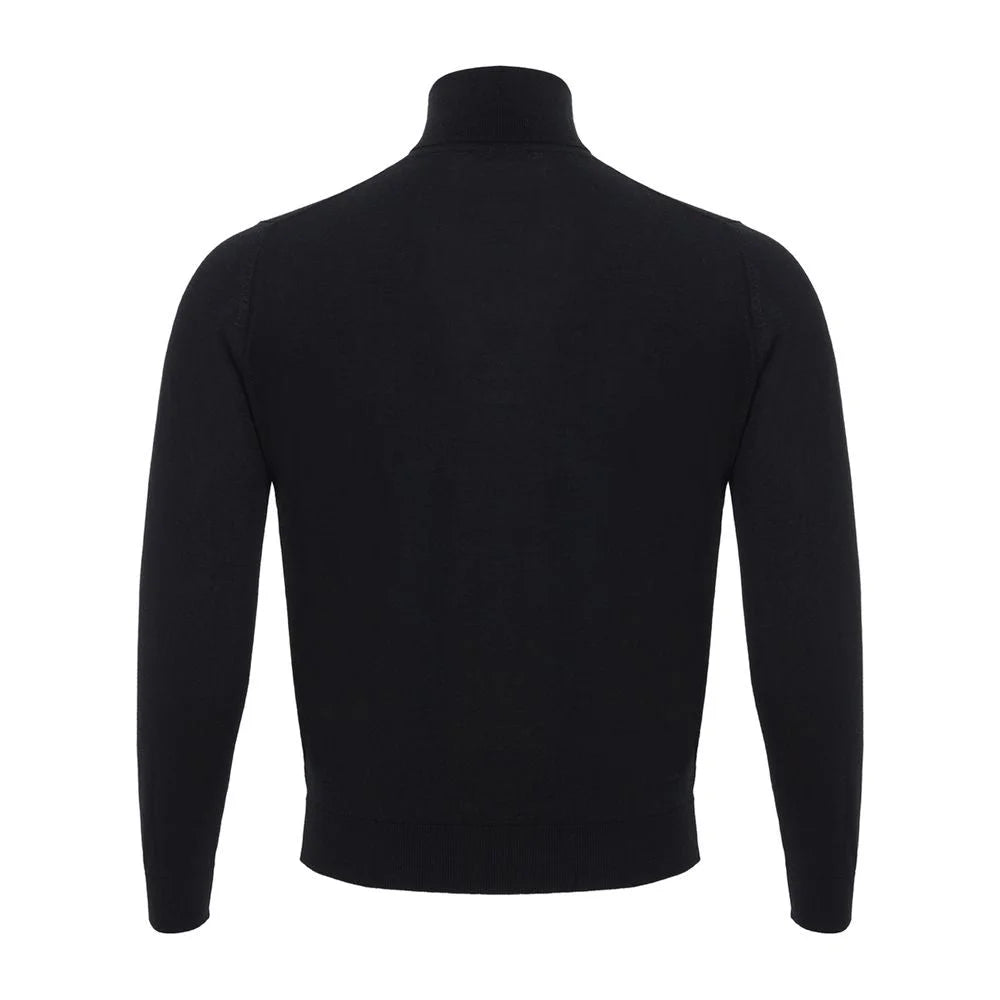 Colombo Italian Cashmere Luxury Black Sweater - IT60 | 4XL - Sweaters