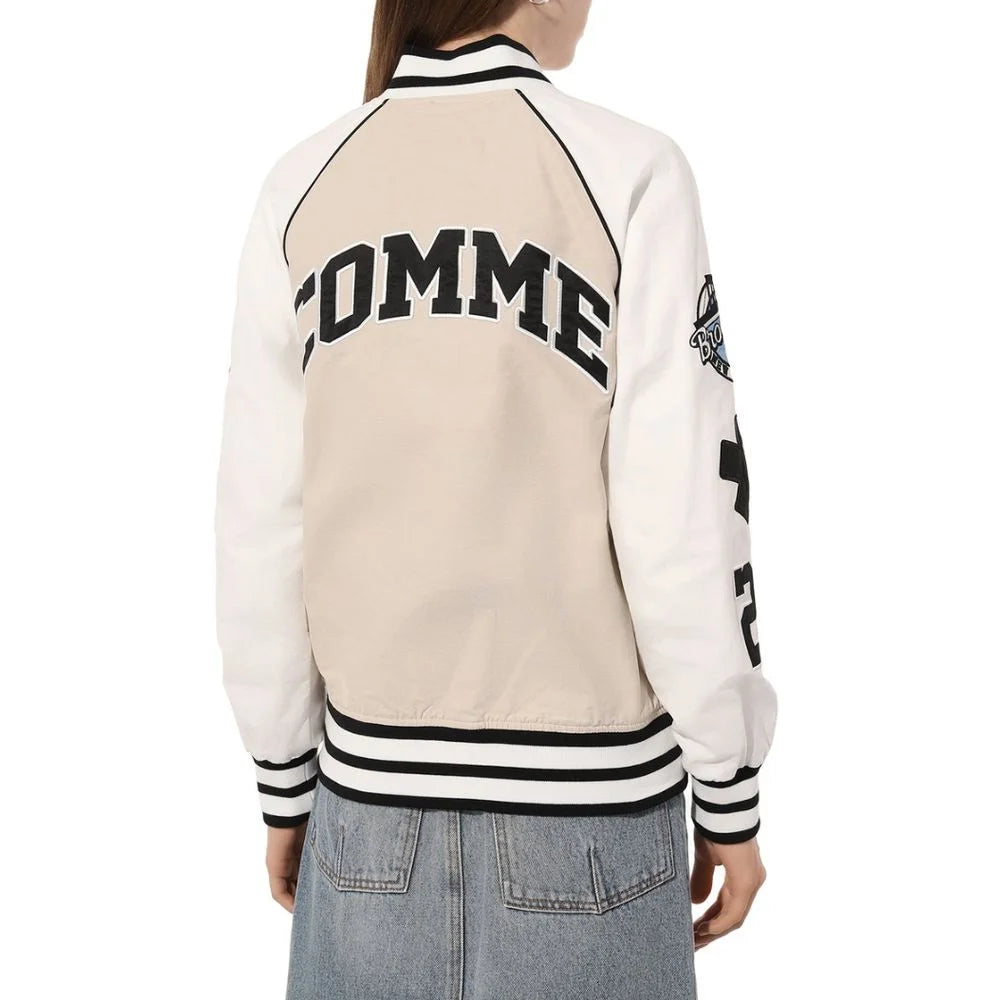 Comme Des Fuckdown Beige Cotton Jackets & Coat - Bomber Jackets