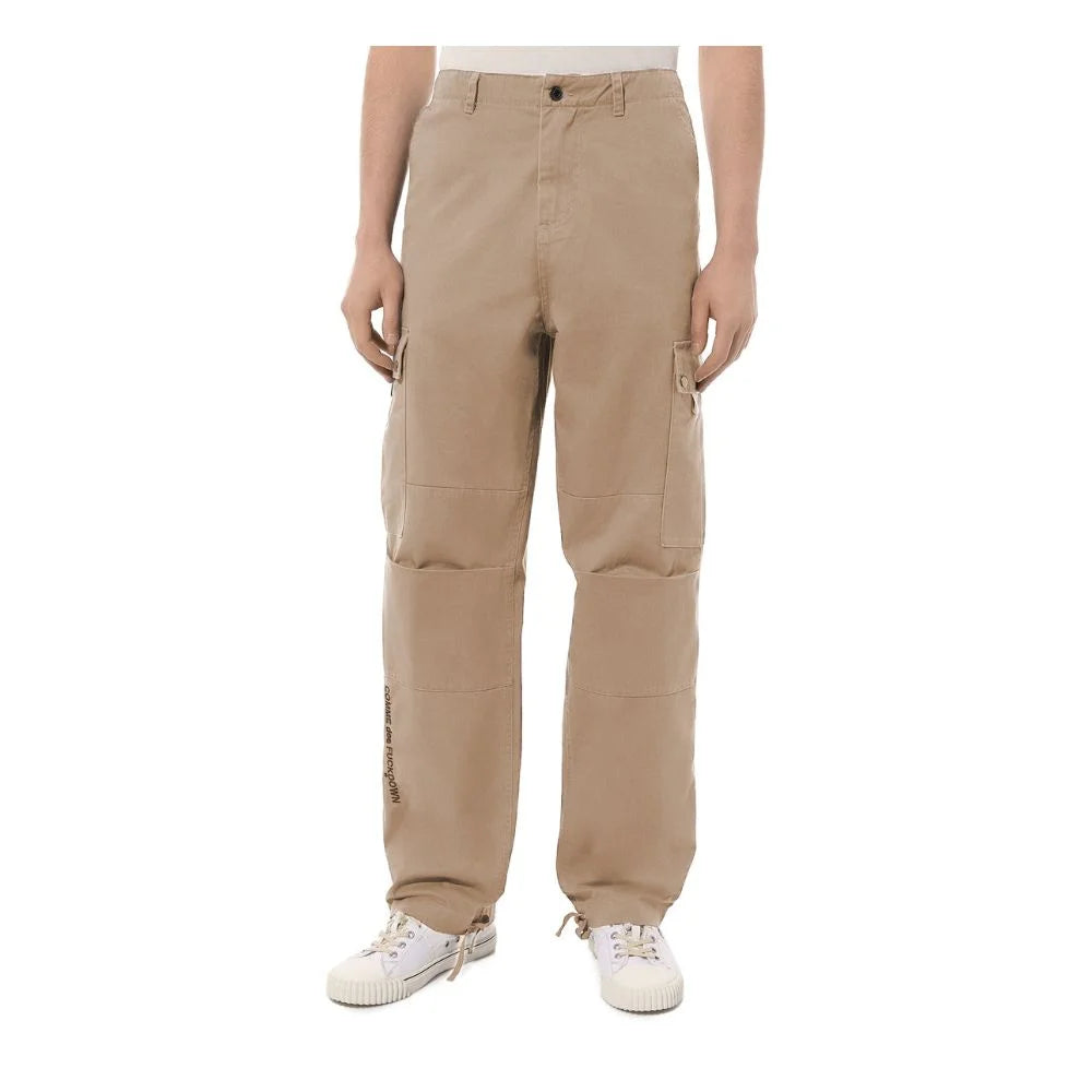 Comme Des Fuckdown Beige Cotton Men Cargo Trouser - Cargo Pants